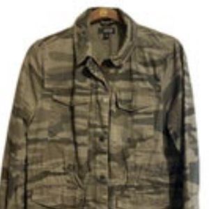 a.n.a plus size 3x green Utility jacket